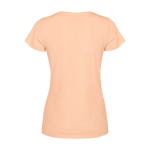 T-shirt femme ajusté à manches courtes 280 g/m² Roly Fiyi couleur corail deuxième vue arrière