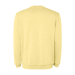 Sweatshirt unisexe à col rond en coton 250 g/m² Roly Jaya couleur jaune deuxième vue arrière