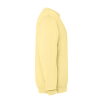 Sweatshirt unisexe à col rond en coton 250 g/m² Roly Jaya couleur jaune deuxième vue latérale