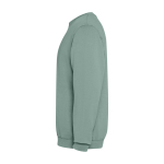 Sweatshirt unisexe à col rond en coton 250 g/m² Roly Jaya couleur vert foncé vue latérale