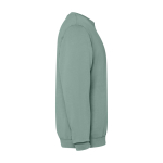 Sweatshirt unisexe à col rond en coton 250 g/m² Roly Jaya couleur vert foncé deuxième vue latérale