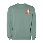 Sweatshirt unisexe à col rond en coton 250 g/m² Roly Jaya couleur vert foncé vue impression sérigraphique