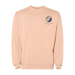 Sweatshirt unisexe à col rond en coton 250 g/m² Roly Jaya couleur corail vue impression sérigraphique