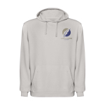 Sweat à capuche unisexe avec finition lavée 250 g/m² Roly Kenia couleur gris vue impression sérigraphique