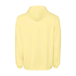 Sweat à capuche unisexe avec finition lavée 250 g/m² Roly Kenia couleur jaune deuxième vue arrière