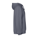 Sweat à capuche unisexe avec finition lavée 250 g/m² Roly Kenia couleur gris foncé deuxième vue latérale