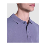 Polo unisexe à manches courtes effet délavée 200 g/m² Roly Cobain couleur gris foncé vue détail 1