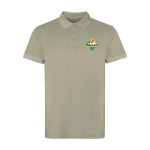 Polo unisexe à manches courtes effet délavée 200 g/m² Roly Cobain couleur kaki vue impression sérigraphique