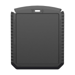 Grattoir à glace rectangulaire en plastique recyclé couleur noir deuxième vue arrière