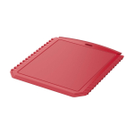 Grattoir à glace rectangulaire en plastique recyclé couleur rouge