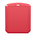Grattoir à glace rectangulaire en plastique recyclé couleur rouge deuxième vue arrière