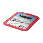 Grattoir à glace rectangulaire en plastique recyclé couleur rouge