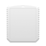 Grattoir à glace rectangulaire en plastique recyclé couleur blanc deuxième vue frontale