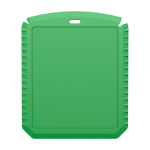 Grattoir à glace rectangulaire en plastique recyclé couleur vert deuxième vue frontale