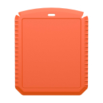 Grattoir à glace rectangulaire en plastique recyclé couleur orange deuxième vue frontale