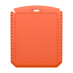 Grattoir à glace rectangulaire en plastique recyclé couleur orange deuxième vue arrière