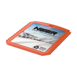Grattoir à glace rectangulaire en plastique recyclé couleur orange