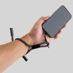 Lanière poignet en PVC et nylon à charge rapide USB-C pour téléphone vue 2