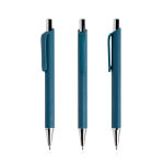 Stylo ergonomique corps triangulaire finition gomme encre noire couleur vert doux