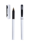 Roller recyclé corps gomme écriture douce encre noire couleur blanc Vue 1