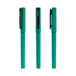 Roller recyclé corps gomme écriture douce encre noire couleur vert