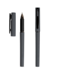 Roller recyclé corps gomme écriture douce encre noire couleur gris foncé Vue 1