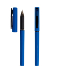 Roller recyclé corps gomme écriture douce encre noire couleur bleu roi Vue 1