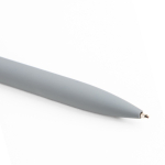 Stylo finition gomme avec clip métallique effet miroir encre noire Vue 1