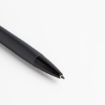 Stylo en aluminium rétractable avec détails argentés encre bleue vue 4