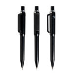 Stylo en ABS recyclé à mécanisme rétractable encre bleue couleur noir vue 11