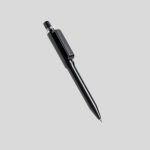 Stylo en ABS recyclé à mécanisme rétractable encre bleue couleur noir