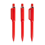 Stylo en ABS recyclé à mécanisme rétractable encre bleue couleur rouge