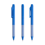 Stylo écologique avec corps en silicone encre gel noire couleur bleu ciel