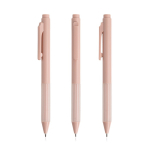 Stylo écologique avec corps en silicone encre gel noire couleur rose clair