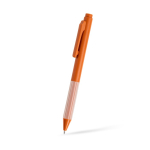 Stylo écologique avec corps en silicone encre gel noire couleur marron clair Vue 1