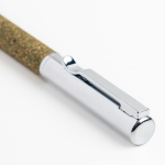 Stylo en acier inoxydable avec résidus de thé rotatif encre noire