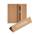 Stylo en acier inoxydable avec résidus de thé rotatif encre noire Vue 1