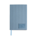 Carnet en PU texturé avec patch personnalisable A5 pages lisses couleur bleu ciel