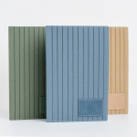 Carnet en PU texturé avec patch personnalisable A5 pages lisses Vue 1