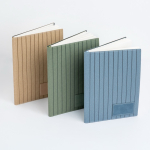 Carnet en PU texturé avec patch personnalisable A5 pages lisses vue plusieurs couleurs