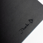 Carnet en PU texturé avec patch personnalisable A5 pages lisses vue en boîte