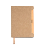 Carnet écologique avec support latéral pour stylo A5 pages lisses couleur beige