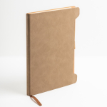 Carnet écologique avec support latéral pour stylo A5 pages lisses couleur beige Vue 1