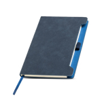 Carnet écologique avec support latéral pour stylo A5 pages lisses couleur bleu marine Vue 1