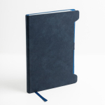 Carnet écologique avec support latéral pour stylo A5 pages lisses couleur bleu marine Vue 1