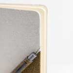 Carnet en coton recyclé avec stylo au thé vert A5 pages lisses vue 2