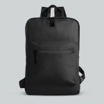 Sac à dos en cuir PU design fin et finition élégante 15,6’’ couleur noir