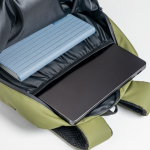 Sac à dos en cuir PU avec poches frontales et latérales en mesh 15,6’’ Vue 1