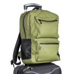 Sac à dos en cuir PU avec poches frontales et latérales en mesh 15,6’’ vue 4