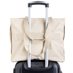 Sac en cuir synthétique avec poches cachées et sangle trolley 15,6’’ vue 4